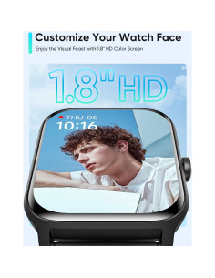 Reloj Inteligente Fitpolo Negro 1.8" Pantalla HD IP68 2