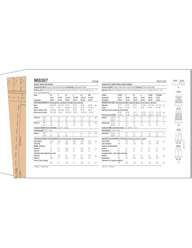 Kit de Patrón de Costura McCall M8367 para Pantalones y Cortos