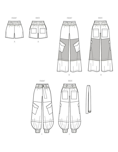 Kit de Patrón de Costura McCall M8367 para Pantalones y Cortos