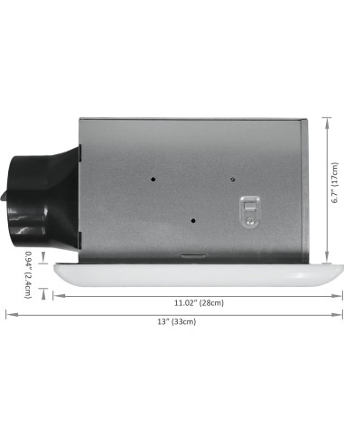 Ventilador de Baño BV 110CFM LED Silencioso 800lm