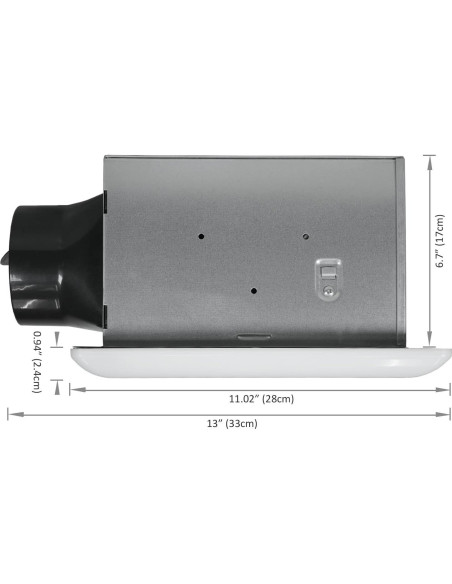 Ventilador de Baño BV 110CFM LED Silencioso 800lm