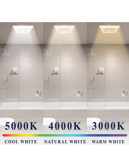 Ventilador de Baño BV 110CFM LED Silencioso 800lm