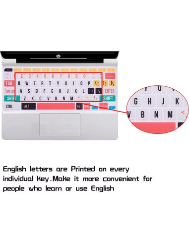 Cubierta de Teclado HRH para HP Chromebook 11.6" Arcoíris