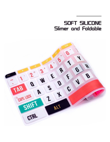 Cubierta de Teclado HRH para HP Chromebook 11.6" Arcoíris