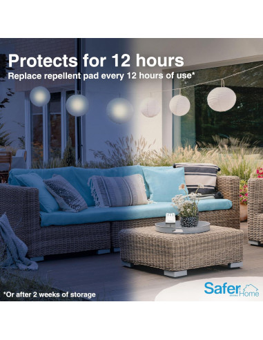 Repelente Natural de Mosquitos Safer Brand SH1200 - 12 Horas
