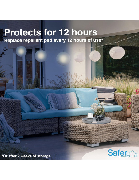 Repelente Natural de Mosquitos Safer Brand SH1200 - 12 Horas
