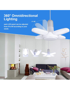 Paquete de 2 Bombillas LED Rieyue 35W Luz Diurna 6500K E26 2