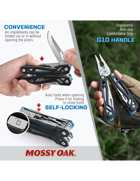 Multiherramienta MOSSY OAK 21-en-1 Acero Inoxidable Negro