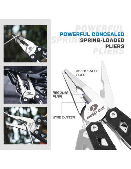 Multiherramienta MOSSY OAK 21-en-1 Acero Inoxidable Negro
