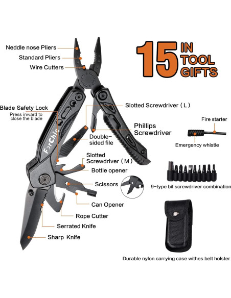 Multiherramienta 15 en 1 ForChic, Alicates y Accesorios