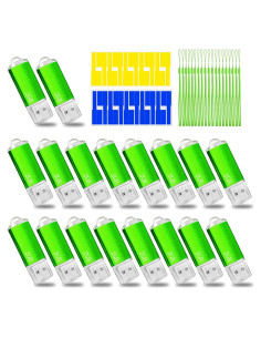 Pendrive USB 2.0 2GB Nicepicten Paquete de 20 Verde