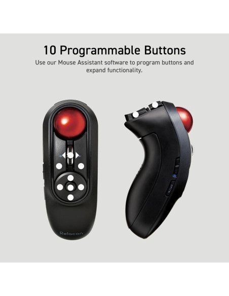 Ratón Trackball ELECOM Relacon Bluetooth 10 Botones Ergonómico Ratón Trackball ELECOM Relacon Bluetooth 10 Botones Ergonómico