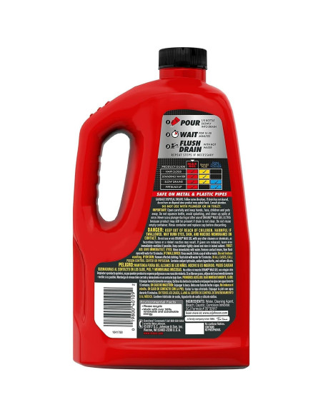 Drano Max Gel 80 Oz Removedor de Obstrucciones para Drenajes