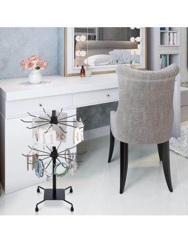 Soporte de Joyería BBTO Rotatorio 50x30 cm 2 Pcs Negro