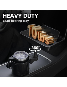 Bandeja para Portavasos de Coche TYKOR 24.1 cm Ajustable 2