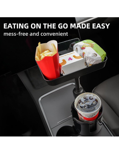 Bandeja para Portavasos de Coche TYKOR 24.1 cm Ajustable