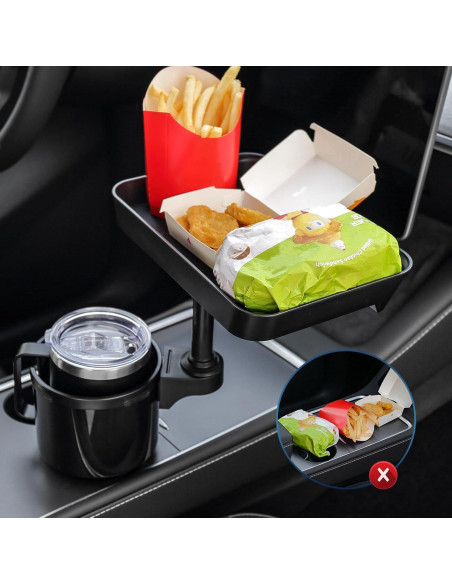 Bandeja para Portavasos de Coche TYKOR 24.1 cm Ajustable