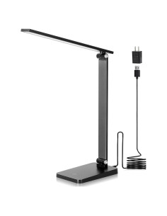 Lámpara de Escritorio LED BEST WORLD WLM390, 3 Niveles, USB