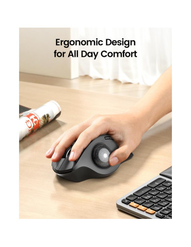 ProtoArc Ratón Trackball Inalámbrico EM01 NL Ergonómico