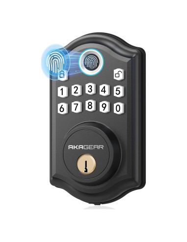 Cerradura Biométrica AkaGear DS10 con Huella Dactilar - Negro