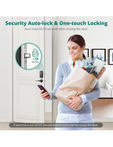 Cerradura Biométrica AkaGear DS10 con Huella Dactilar - Negro