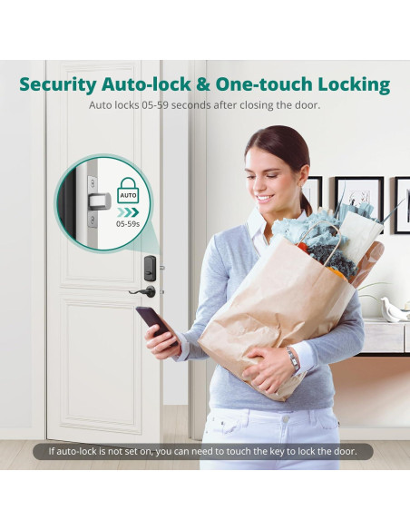 Cerradura Biométrica AkaGear DS10 con Huella Dactilar - Negro