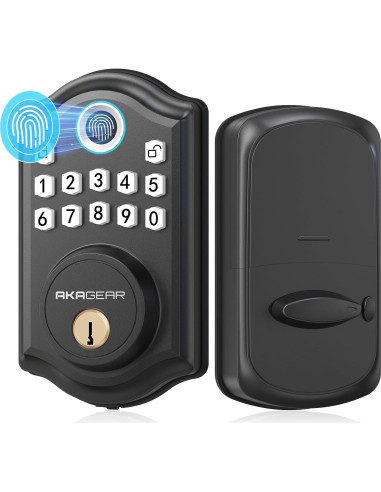 Cerradura Biométrica AkaGear DS10 con Huella Dactilar - Negro
