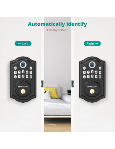 Cerradura Biométrica AkaGear DS10 con Huella Dactilar - Negro