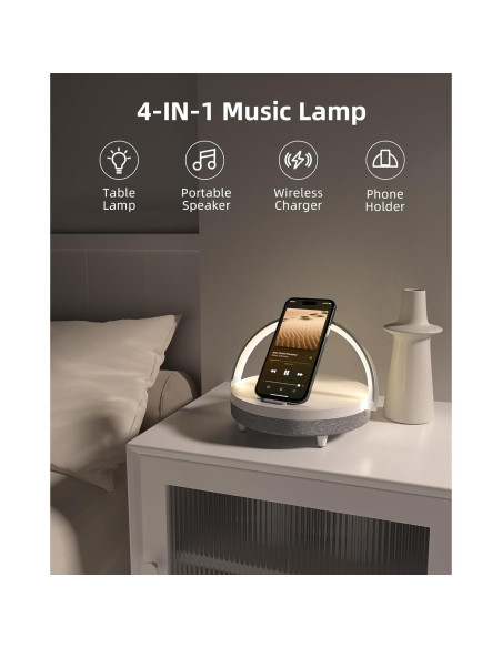 Lámpara de Mesa EZVALO Lydiapro 4 en 1 con Bluetooth Lámpara de Mesa EZVALO Lydiapro 4 en 1 con Bluetooth