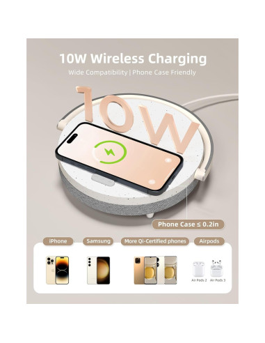 Lámpara de Mesa EZVALO Lydiapro 4 en 1 con Bluetooth