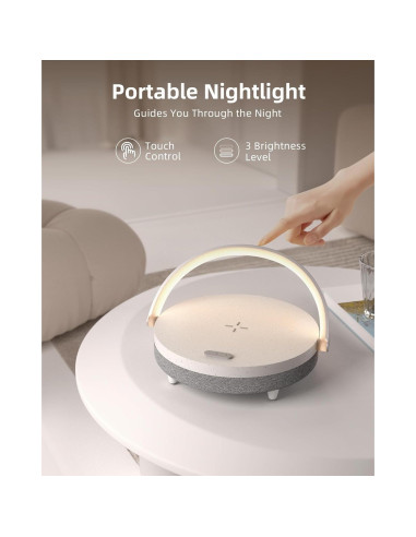 Lámpara de Mesa EZVALO Lydiapro 4 en 1 con Bluetooth