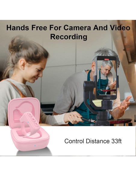 Control Remoto Bluetooth GEVO para iPhone y Android Rosa