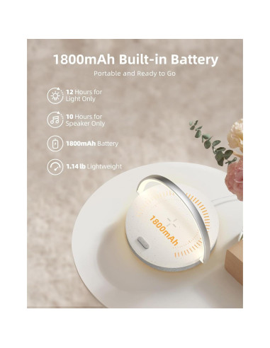 Lámpara de Mesa EZVALO Lydiapro 4 en 1 con Bluetooth