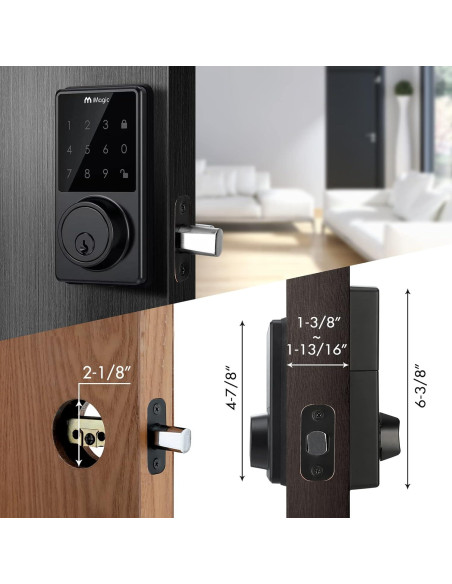 Cerradura Táctil iMagic Automática con 50 Códigos - Negro Mate