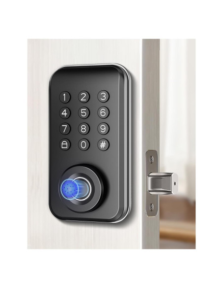 Cerradura inteligente Chautday DS02 con teclado y Wi-Fi Cerradura inteligente Chautday DS02 con teclado y Wi-Fi