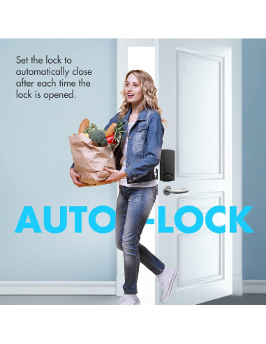 Cerradura Táctil iMagic Automática con 50 Códigos - Negro Mate