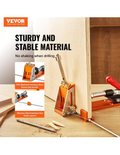 Kit de Plantilla de Agujeros de Pocket VEVOR 34 Pcs con Abrazadera C 27.94 cm 2