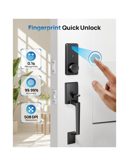 Cerradura Inteligente LOCTIAN DL0102 con Huella Dactilar y APP