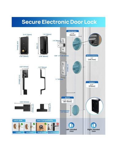 Cerradura Inteligente LOCTIAN DL0102 con Huella Dactilar y APP