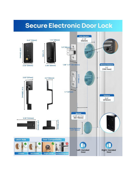 Cerradura Inteligente LOCTIAN DL0102 con Huella Dactilar y APP