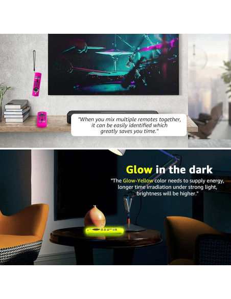 Funda de Control Remoto Fire Stick 3ra Gen OneBom - Brilla en la Oscuridad