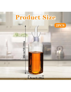 2 Botellas de Aceite de Vidrio HOFURME 500 ml Antigoteo 2