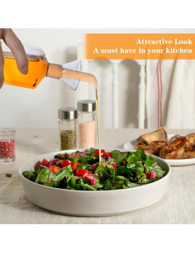 2 Botellas de Aceite de Vidrio HOFURME 500 ml Antigoteo