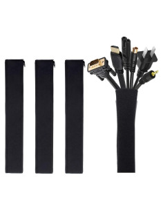 JOTO Paquete de 4 Fundas para Cables 50,8 cm - Negro