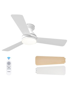 Ventilador de Techo Amico 42" Blanco con Luz y Control Remoto