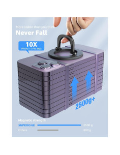 Soporte de Teléfono MagSafe SUPERONE Negro Ajustable 4 en 1 2