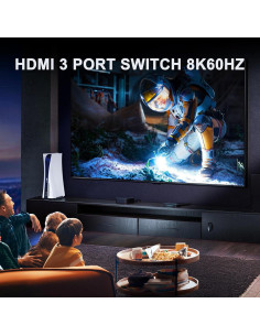 Interruptor HDMI 3 Puertos AVIDGRAM 8K 60Hz Control Remoto 2
