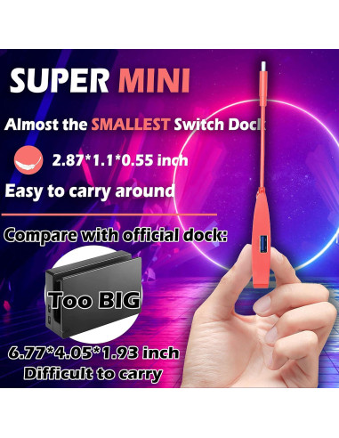 Adaptador Dock HDMI JROSING para Nintendo Switch 4K USB-C