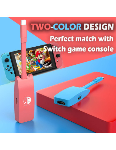 Adaptador Dock HDMI JROSING para Nintendo Switch 4K USB-C