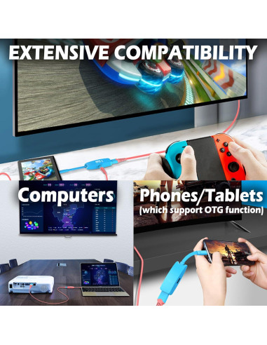 Adaptador Dock HDMI JROSING para Nintendo Switch 4K USB-C